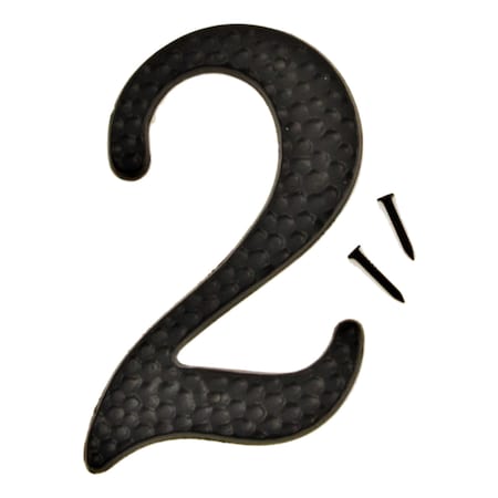 Hy-Ko 3In Black Aluminum Number 2, 10PK A20102